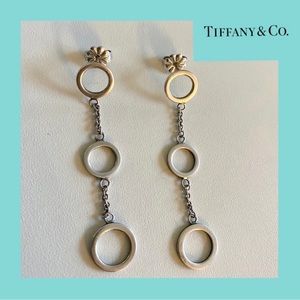 Tiffany & Co. Sterling Silver Circle Drop Earrings